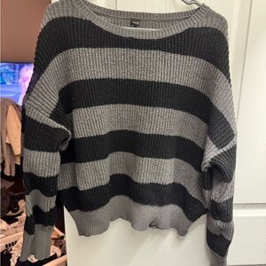 SHEIN Black and Gray Knit Sweater